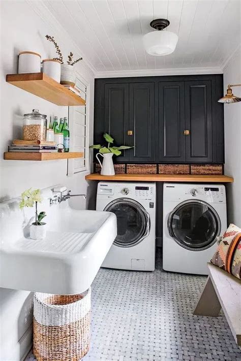 Beautiful Scandinavian Laundry Room Ideas In White Laundry