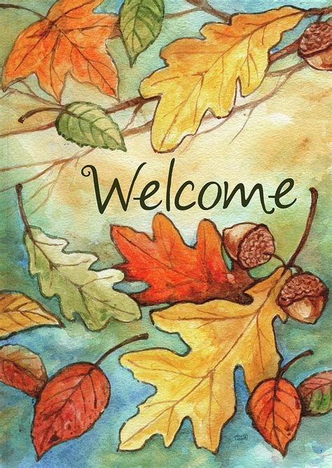 Welcome Leaves Painting By Melinda Hipsher Fine Art America