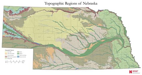 Topographic Regions Of Nebraska Gim 232 Nebraska Maps And More Unl Marketplace