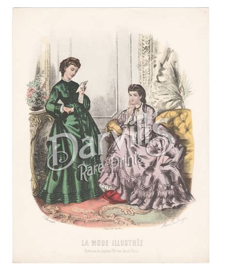 French Fashion Etchings La Mode Illustree Musee Des Familles Petit