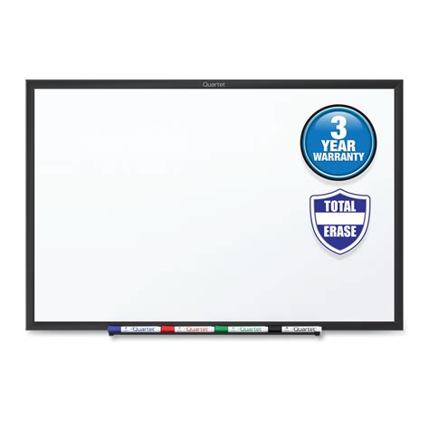 Classic Series Total Erase Dry Erase Board 48 X 36 White Surface Black Frame