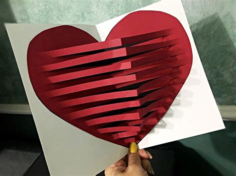 Making A 3d Pop Up Heart Card Thriftyfun