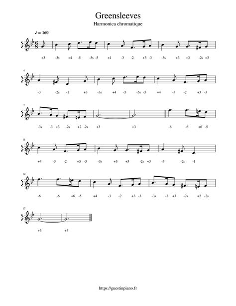 Greensleeves free cello sheet music notes. Greensleeves Sheet music for Harmonica (Solo) | Musescore.com