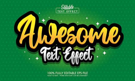 Premium Vector Awesome Editable Text Effect