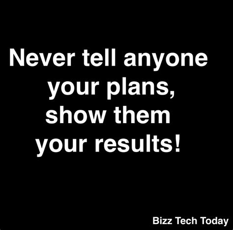 Never Tell Anyone Your Plans Show Them Your Results Empowering