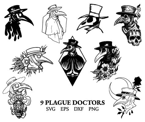Plague Doctor Svg Medieval Doctor Clipart Eps Dxf Png Etsy