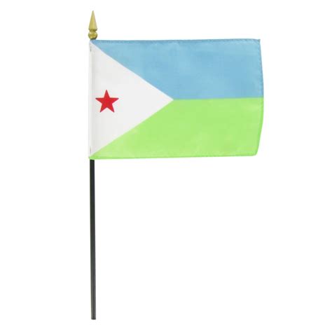 White represents peace, blue the sea and sky, green the earth and red unity. Graafix!: Flag of Djibouti