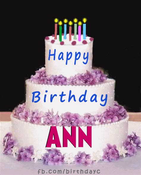 Happy Birthday Ann Cake Image 