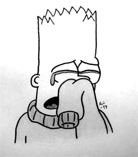 Bart Simpson Drawing Sad Img Ultra