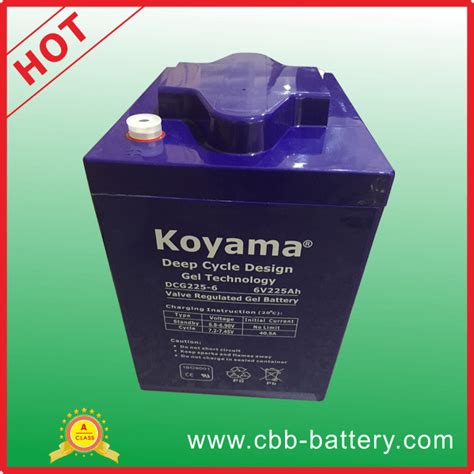 6v 225ah Deep Cycle Gel Battery For Golf Cart China Gel Battery And