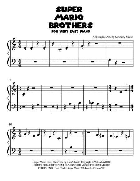 Super Mario Ground Theme From Super Mario Brothers Sheet Music Easy
