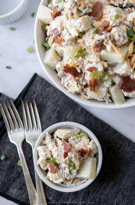 I liked the creamy taste and the sour cream and yogurt match well together. Bacon, Ranch, and Sour Cream Potato Salad Recipe | ANDERSON+GRANT