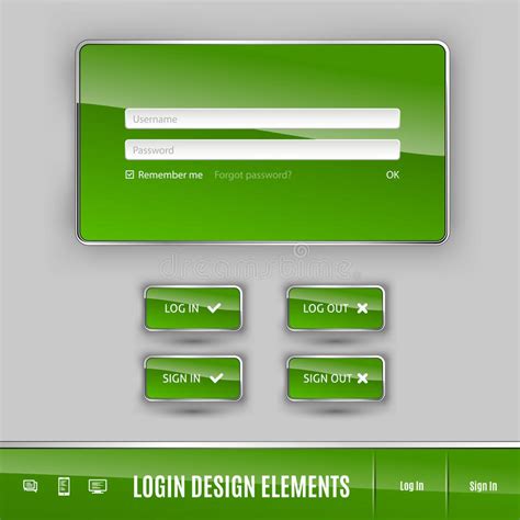 Login Template Stock Vector Illustration Of Business 60712614