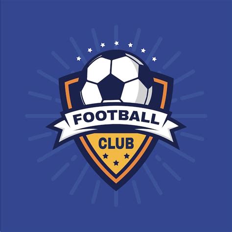 Free Vector Hand Drawn Flat Design Football Logo Template