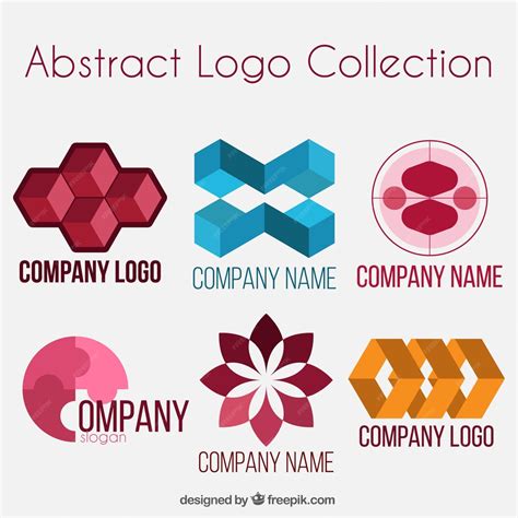 Colección Colorida De Logos Abstractos Vector Gratis