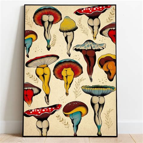 Mushroom Art Etsy