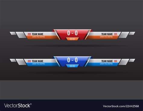 Sport Scoreboard Bars Or Lower Third Template Vector Image
