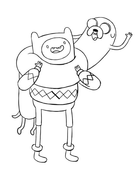 Finn And Jake In Adventure Time Coloring Page Download Print Or