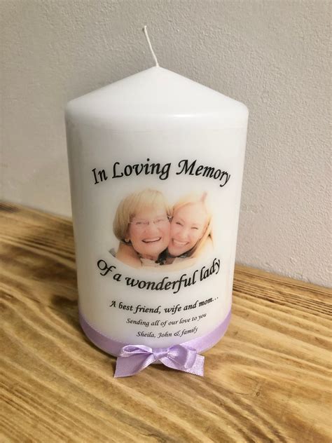 In Loving Memory Candle Remembrance Condolences Memorial Etsy