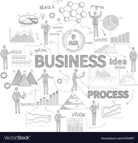 Business Concept Sketch Royalty Free Vector Image