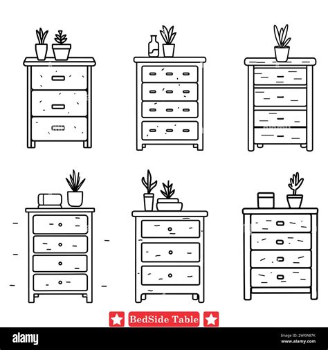 Contemporary Nightstand Silhouettes Enhance Your Living Space Stock