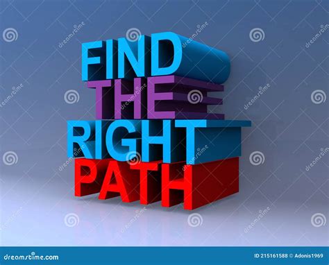 Find The Right Path On Blue Stock Illustration Illustration Of