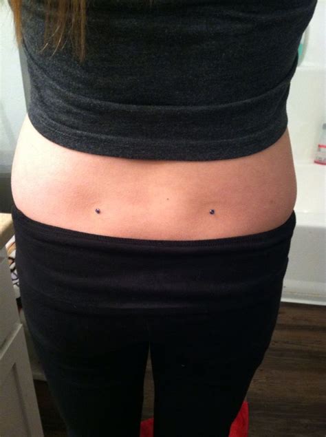 My Newest Piercing Dermals Backdimples Piercing Backdimplepiercing Back Dermal Piercing