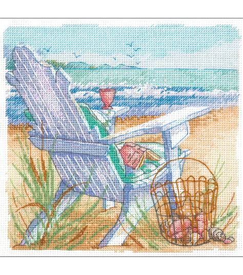 Easy chart with one color per sheet and regular chart! Dimensions Gold Collection Counted Cross Stitch Kit Tide ...