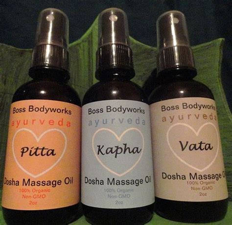 set of all 3 organic dosha massage oil sprays by bossbodyworks 35 00