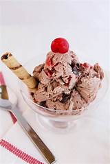 Chocolate Ice Cream With Cherries