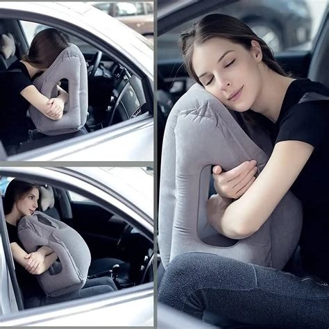 Love Type Inflatable Travel Pillow Portable Headrest Chin Support Cushions For Airplane Plane