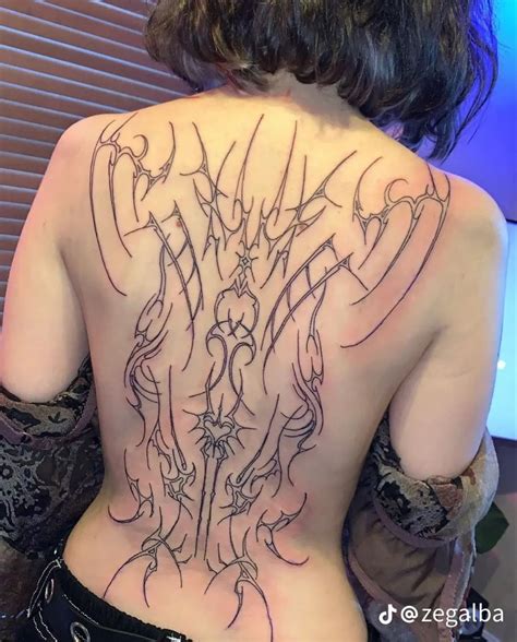 Cybersigilism Back Tattoo By TOKU Tokuinc In Tattoos Back Tattoo Piecings