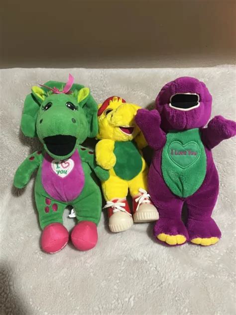Vintage Lyons Group Barney And Friends Plush Baby Bop Barney Bj Lot