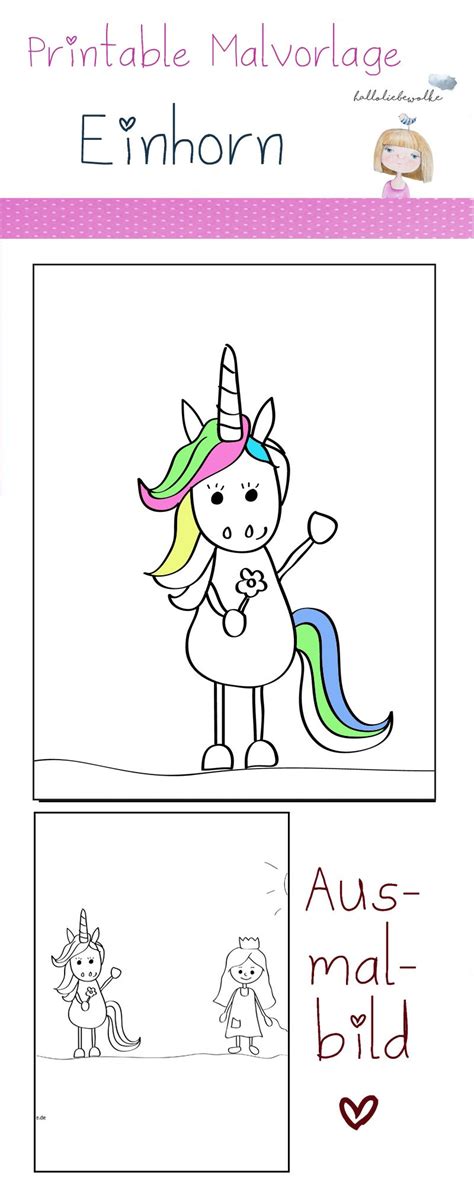 Auf dieser seite sehen sie eine sehr lange liste mit allen malvorlagen im alphabet. Ein neues Ausmalbild (Malvorlage): Einhorn und Prinzessin ...