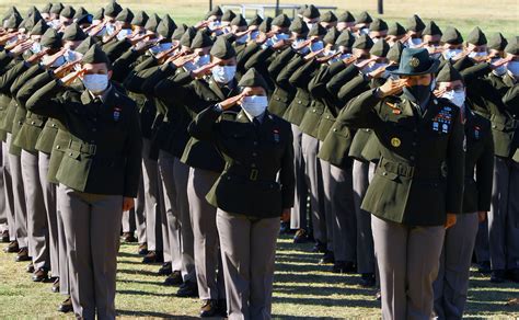 first basic training class graduates wearing army green service uniform article the united