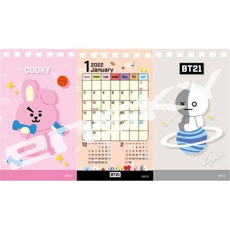 Calendar Bt21 2022 Desktop Calendar Goods Accessories Suruga