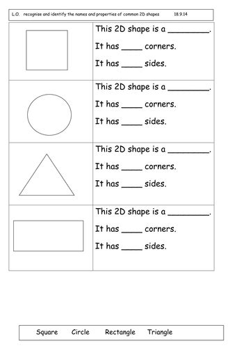 Mixed operation worksheets cover both addition up to 100 and subtraction within 100 and re great to boost math skills for grade 1 math students. Year 1 2D shape naming and properties by sallyskellington ...