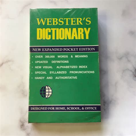 Webster Dictionary Hobbies And Toys Books And Magazines Assessment Books