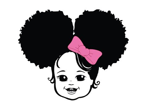 Free Afro Puff Baby Template Printable Templates