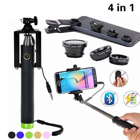 Universal 4in1 Phone Camera Lenses Kit 3in1 Fish Eye Wide Angle Macro