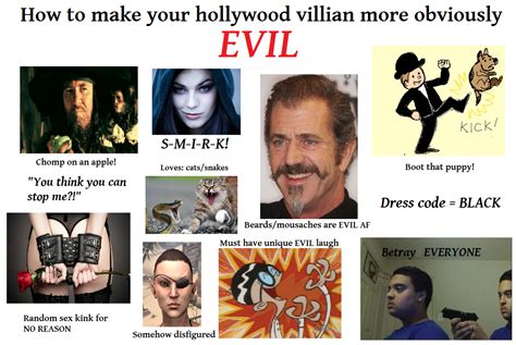 How To Make Your Hollywood Villain More Obviously Evil Starterpack