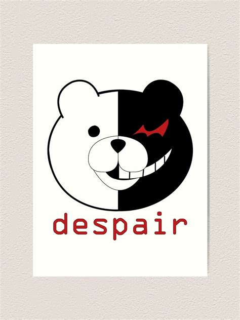Monokuma Inspired Despair Logo Art Print For Sale By Dokidokihearts