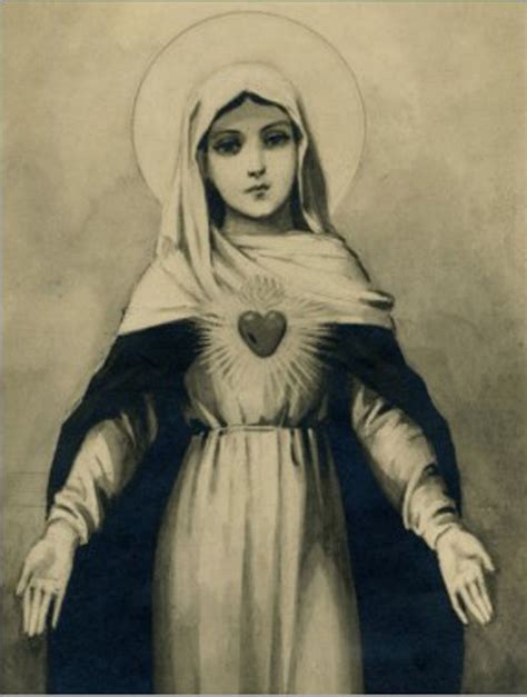 Free Vintage Digital Stamps Free Vintage Image Download Sacred Heart Virgin Mary Art