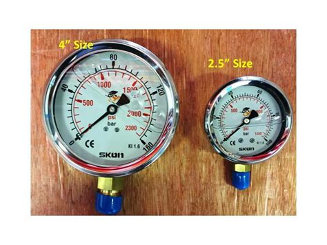 Hydraulic Pressure Gauge 10bar To 700bar 100mm Dial