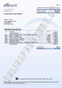 Citibank Statement Download New Editable PSD Templates