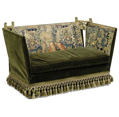 A Small Knole Sofa Early 20th Century Applied With 17th Century