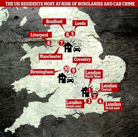 Most At Risk Residents Revealed In Uk Crime Hotspots This Is Money