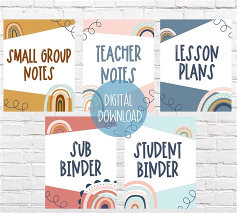 Cute Binder Covers Student Binder Covers Student Binders Neutral