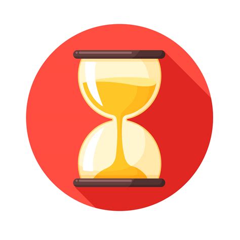 hourglass icon in red circle 834470 vector art at vecteezy