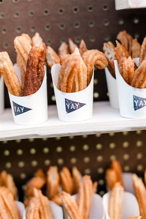 Churros In To Go Containers Wedding Food Display Mexican Catering